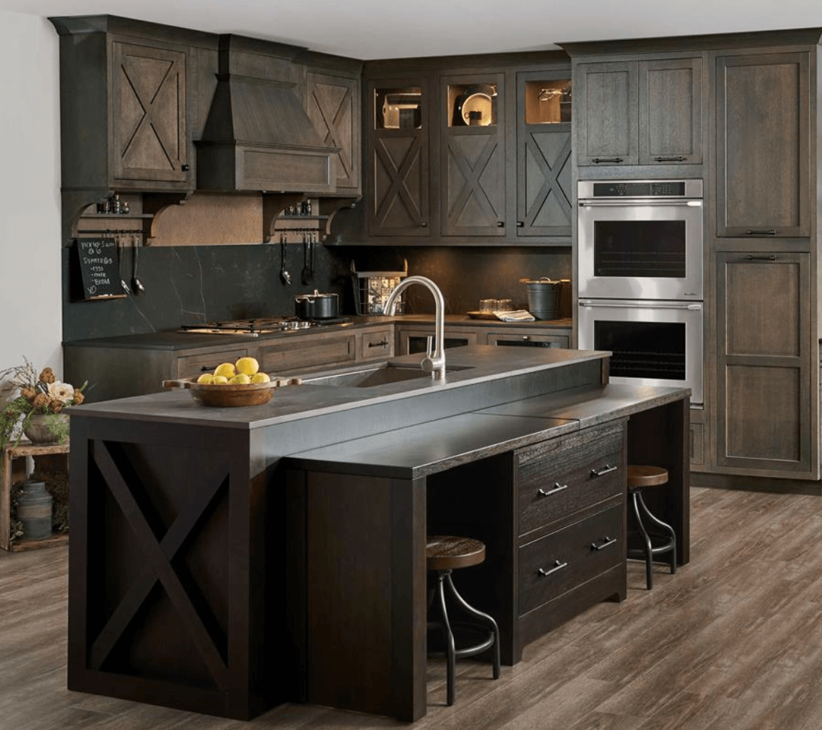 inset cabinets kitchen dark