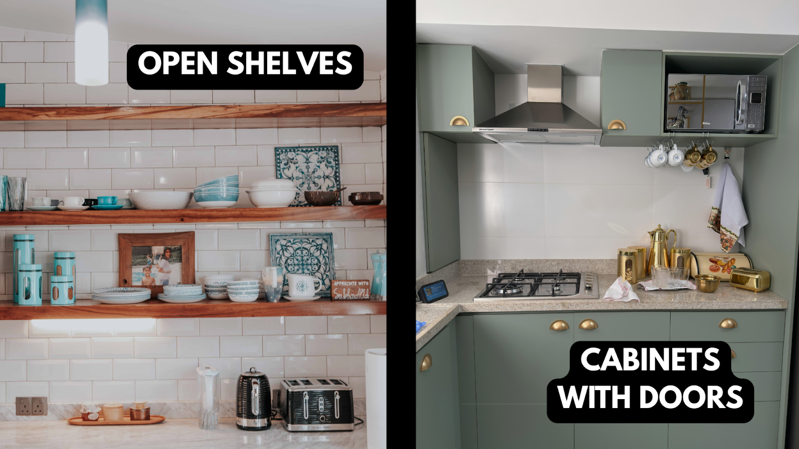 Open Shelves or Kitchen Cabinets With Doors: Which Is Best?