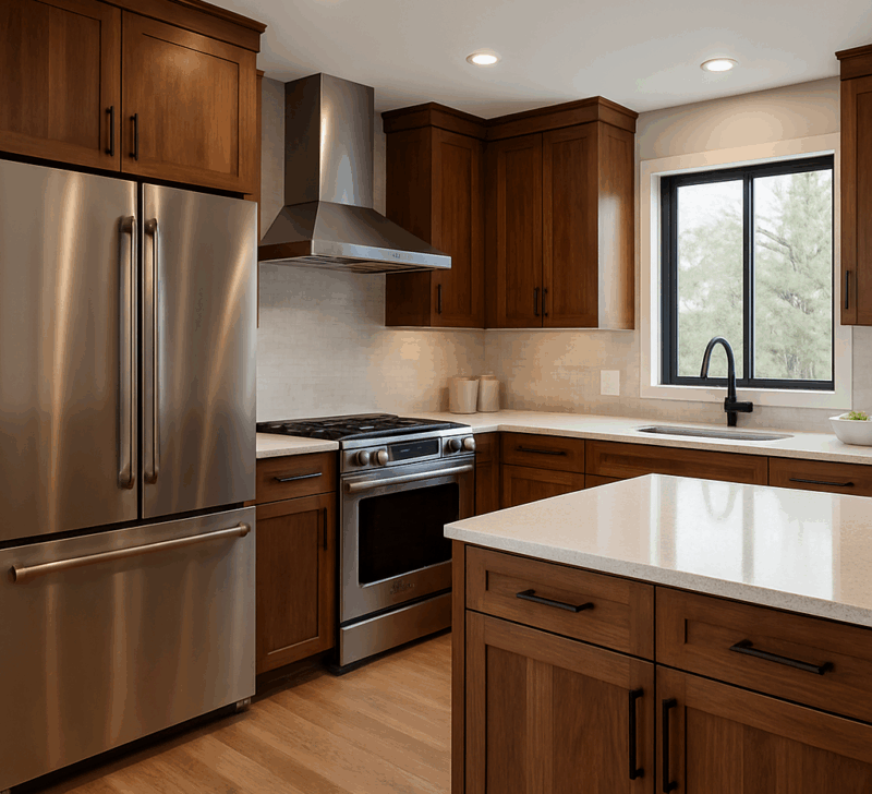 Modern-walnut-cabinets-custom-kitchen-cabinets-icabinetry-direct